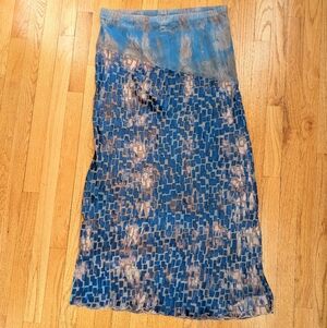 VTG URU Kristine St. Rrik Art To Wear 100% Silk Gorgeous Whimsical Maxi Skirt